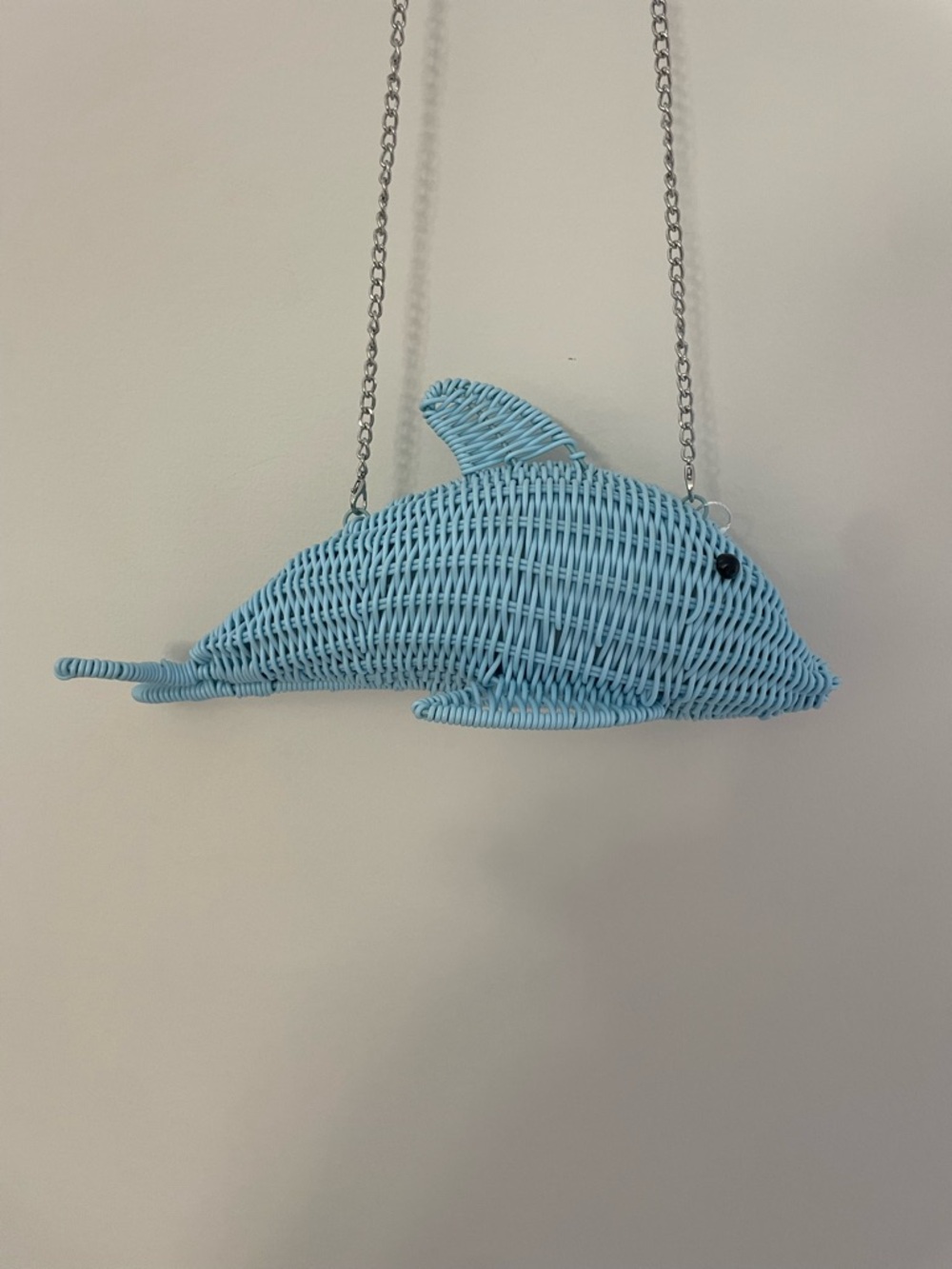 Tik Tok Viral Tommy Bahama Blue Wicker Dolphin Crossbody Shoulder Clutch Bag NWT - Picture 5 of 9